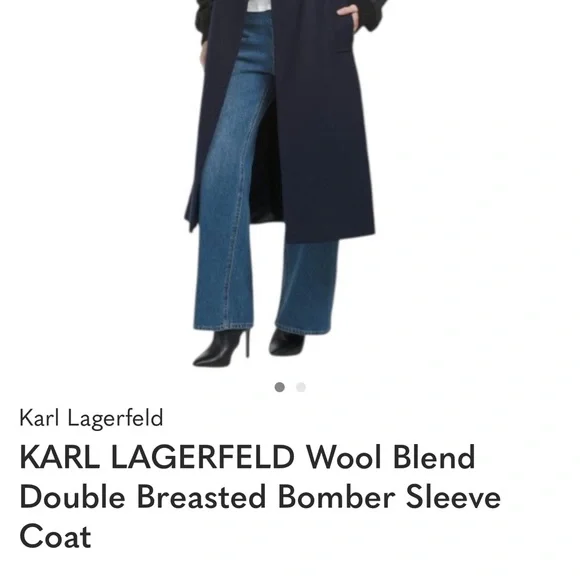 Karl Lagerfeld Black Trench Coat - Picture 5 of 5